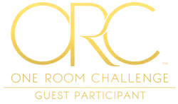 One Room Challenge guest participant logo. Colour gold. 