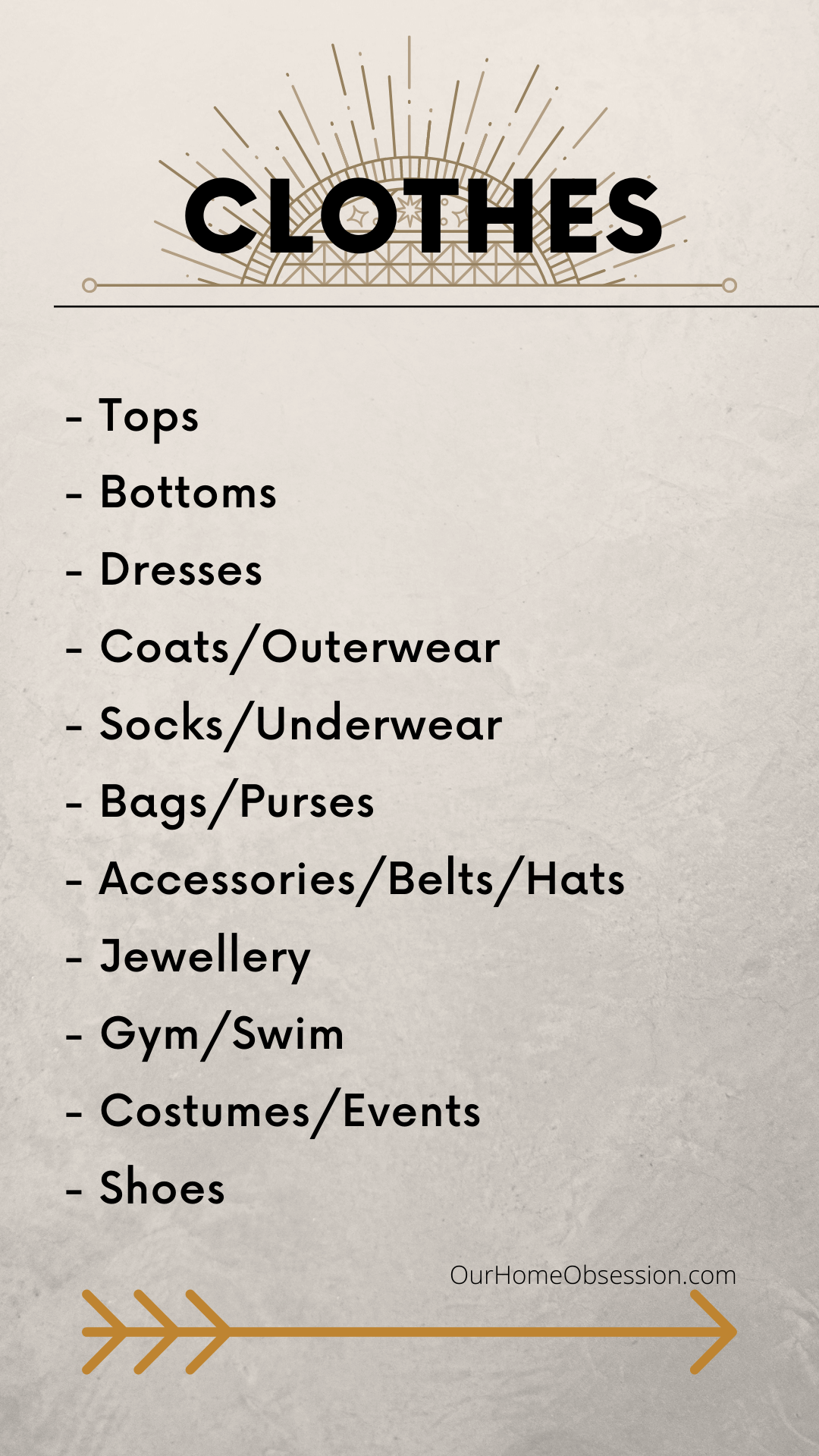 spark joy clothes list.