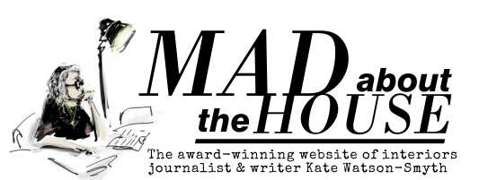 A logo of the Mad about the House website with an illustration of a woman.