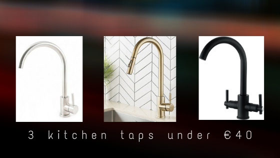 A collection of stainless steel, gold and black kitchen taps.