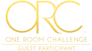 The One Room Challenge logo in gold.