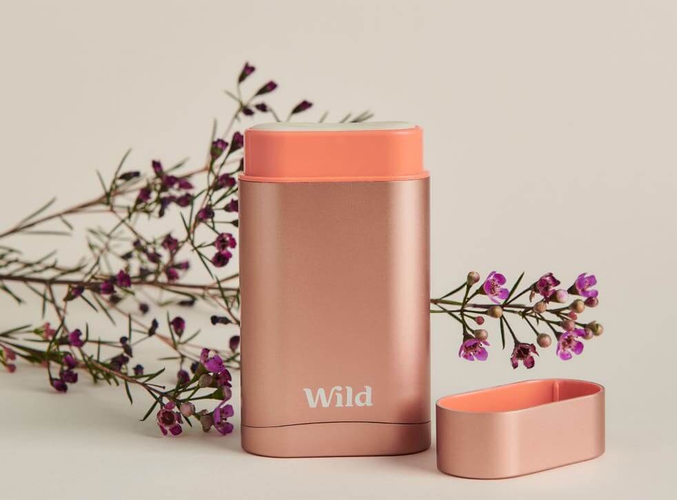 A rose gold stick deodrant.