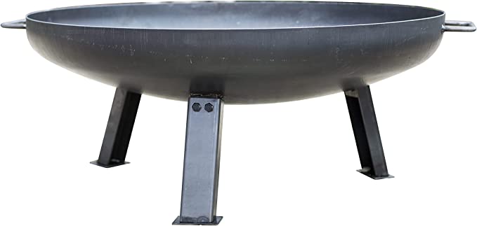 A steel firepit bowl.