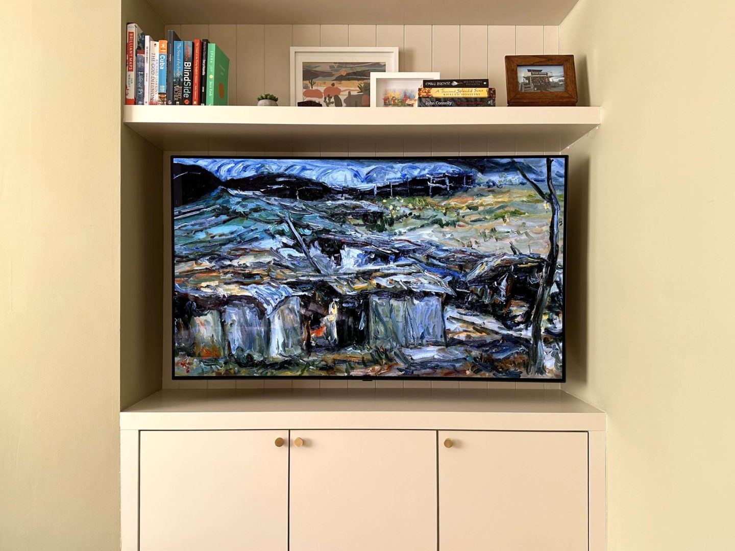 Tv artwork of an abstract piece of art.